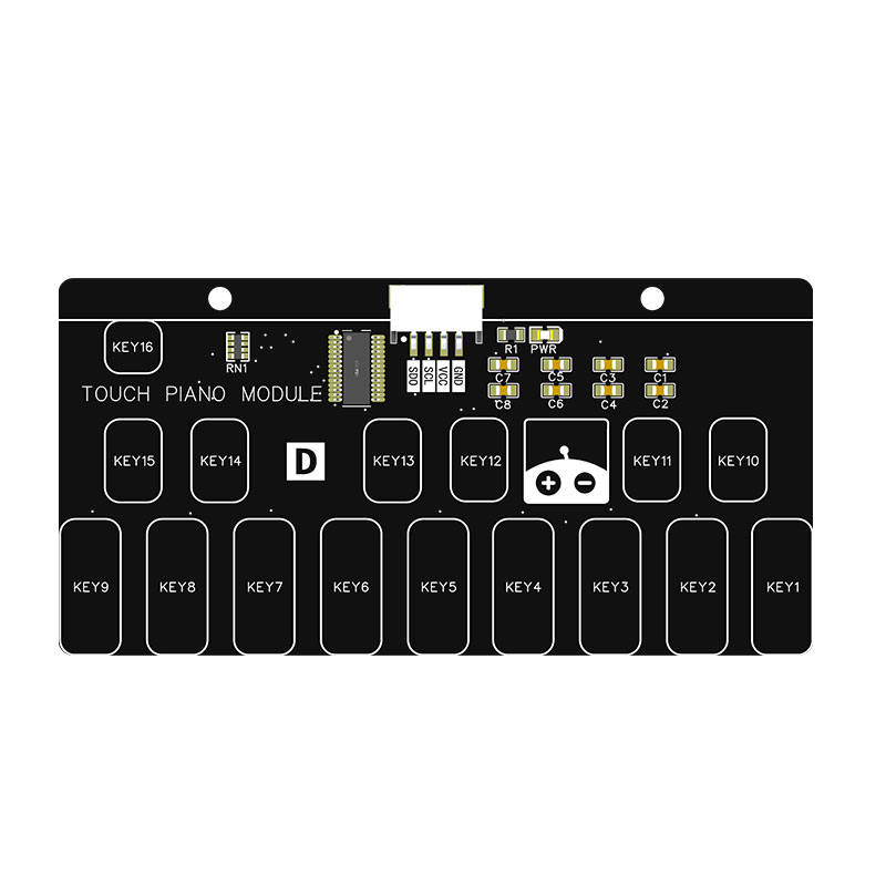 16位电容式触摸钢琴键盘