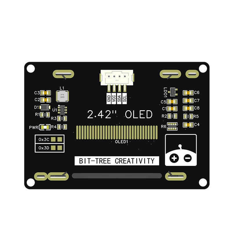 2.4寸IIC接口OLED显示屏（白，绿，蓝，黄可选）