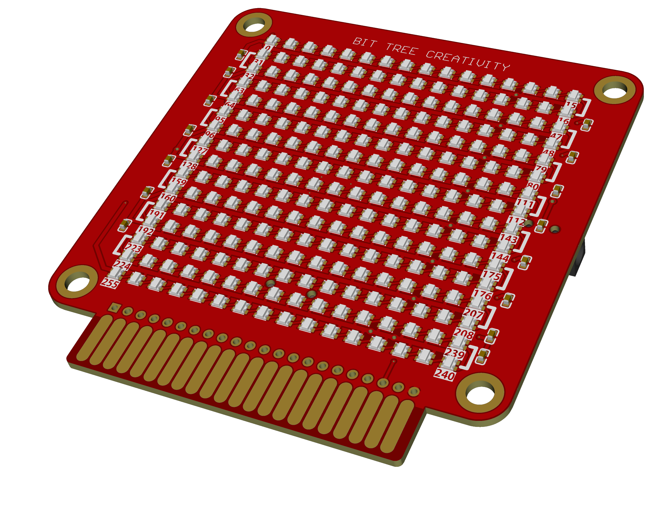 SH1013 16x16 RGB LED Matrix Expansion Card