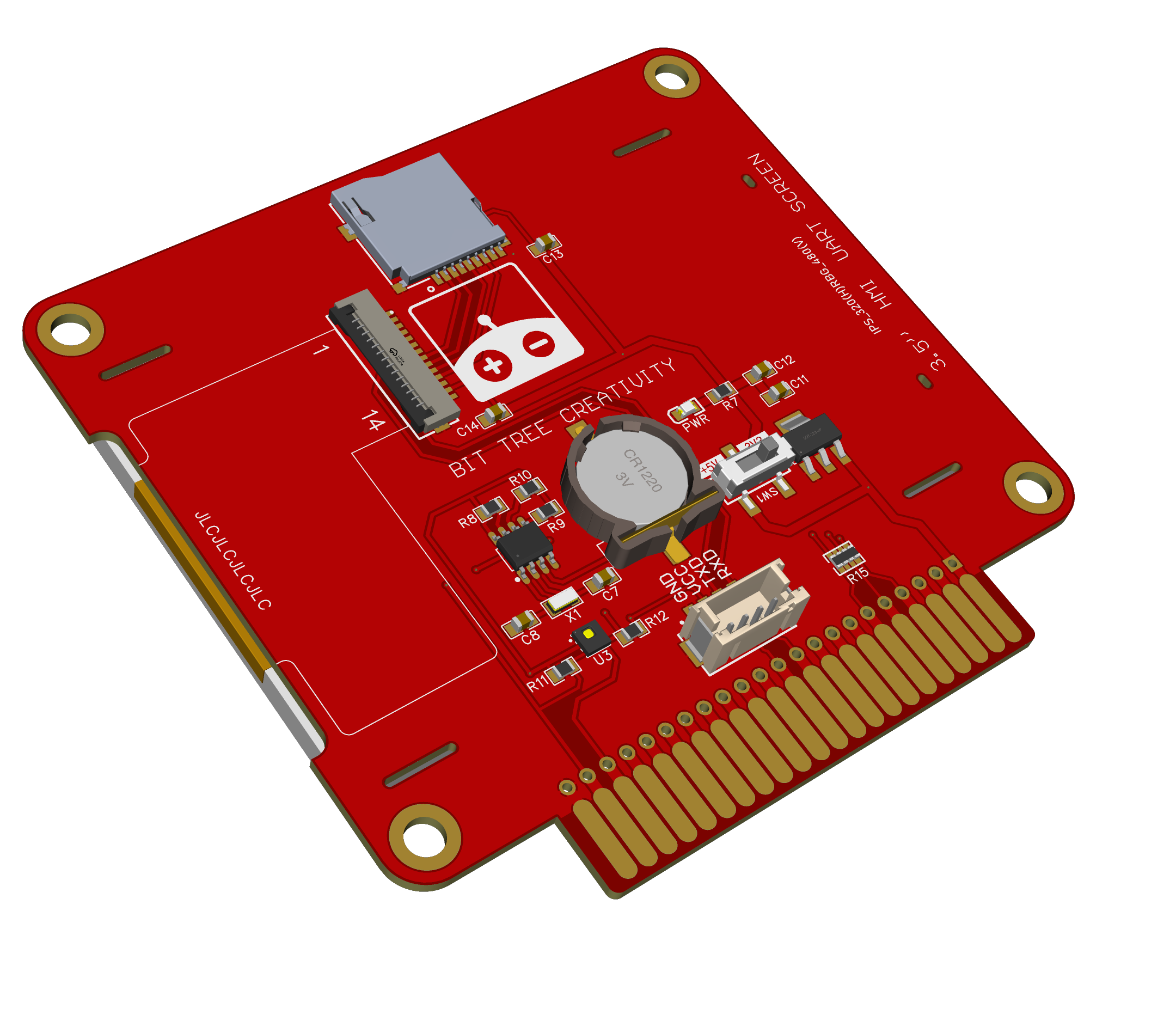 SH1012_串口触摸屏主题扩展卡
