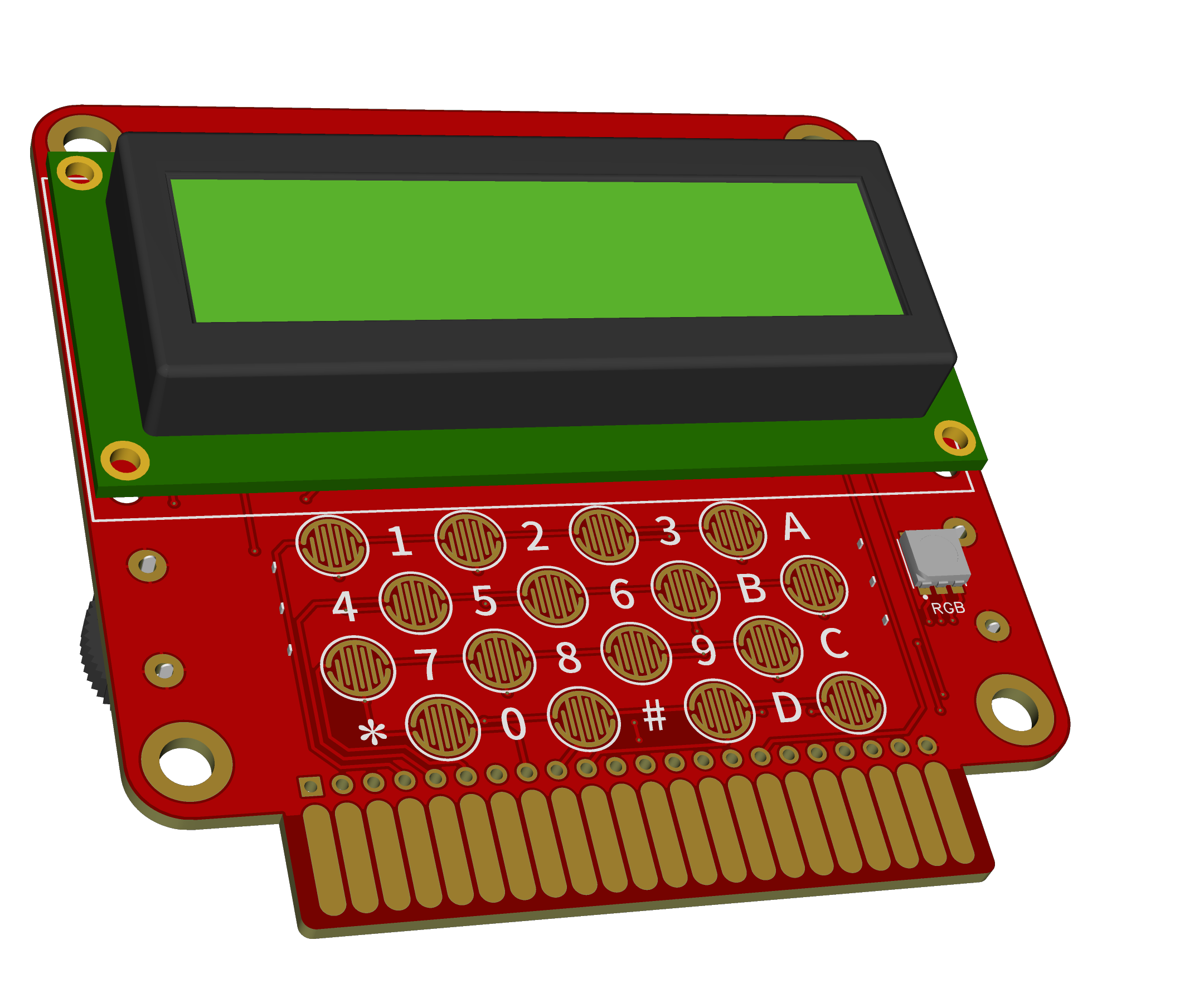 SH1007 LCD1602 Password Lock Box Expansion Card