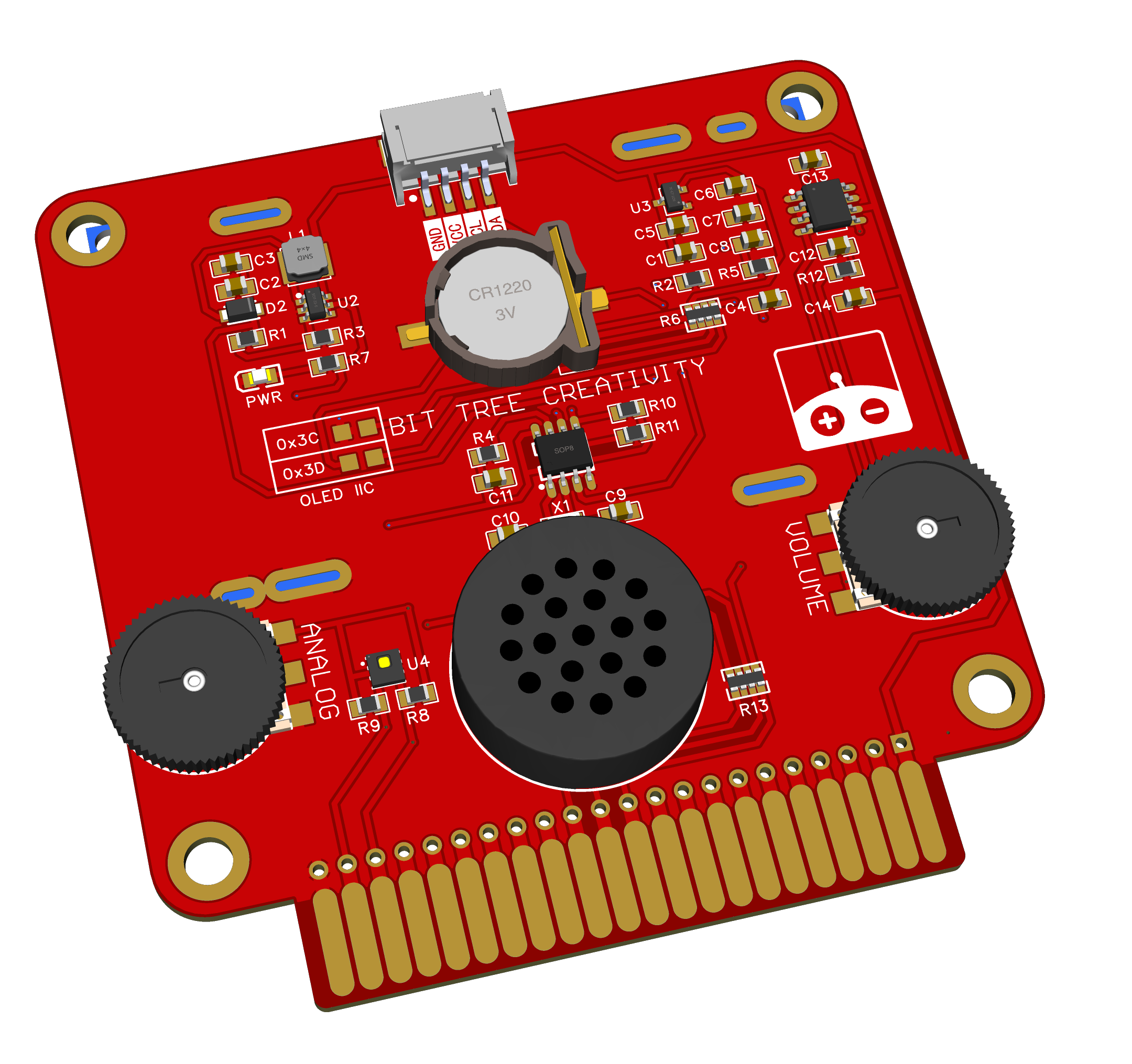 SH1008_OLED温湿度时钟主题扩展卡