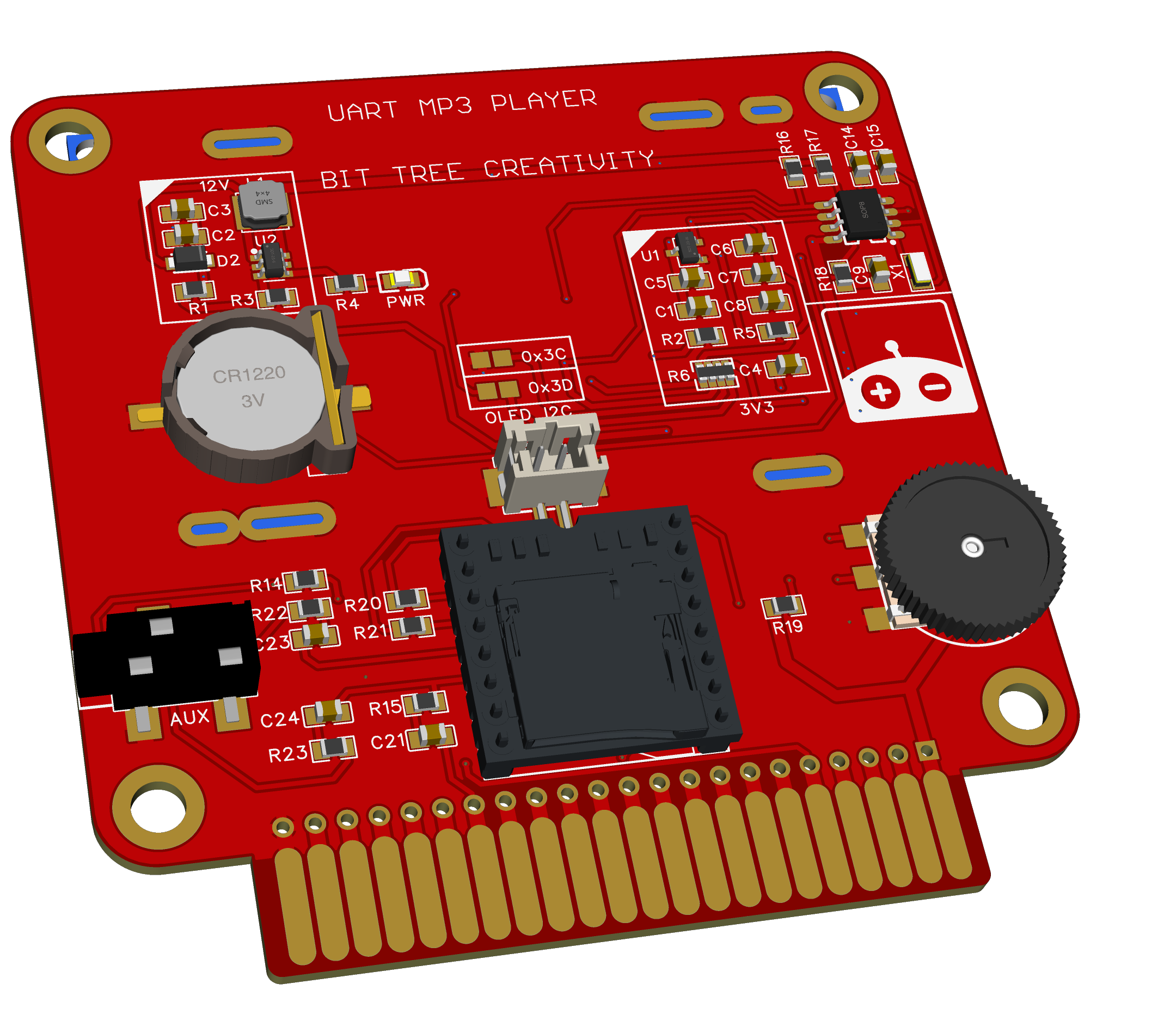 SH1009_OLED_MP3播放器主题扩展卡