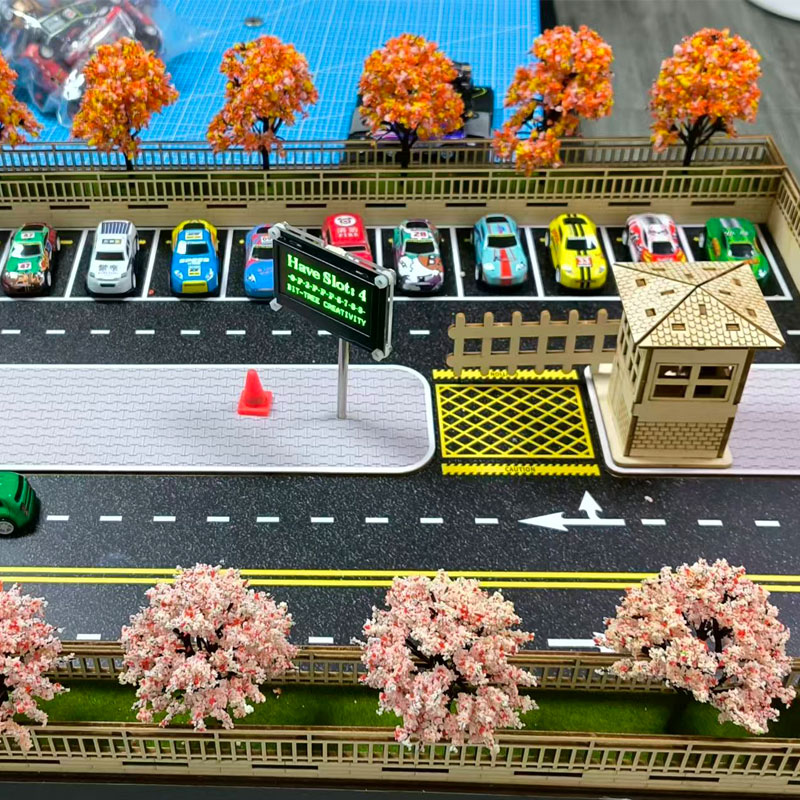 【碳中和】 智能停车场管理系统沙盘